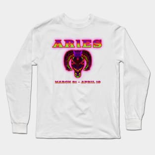 Aries 8b Chartreuse Long Sleeve T-Shirt